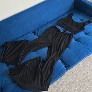 Fashion Nova black pants & tank top matching set (size S)